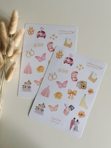 Naklejki do księgi gości – LEMON PINK