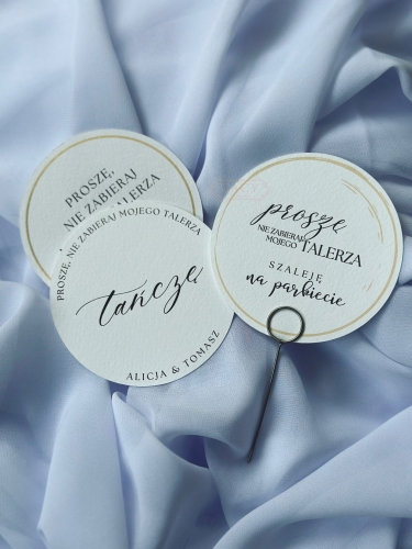 Oznaczenia talerzy – zabezpieczenie dań dla gości (zestaw 12 szt.)