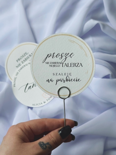 Oznaczenia talerzy – zabezpieczenie dań dla gości (zestaw 12 szt.)