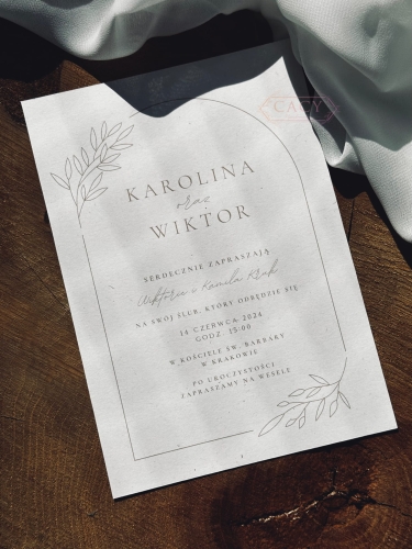 Zaproszenie ślubne jednokartkowe, BOHO LOVE