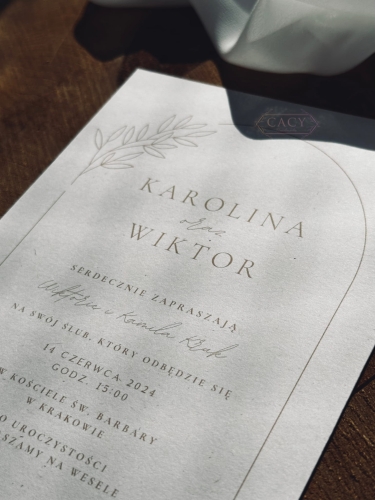 Zaproszenie ślubne jednokartkowe, BOHO LOVE