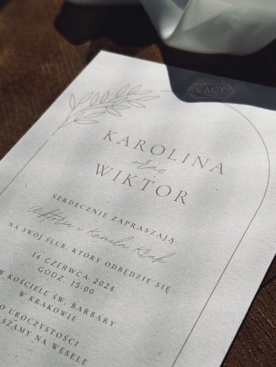 Zaproszenie ślubne jednokartkowe, BOHO LOVE